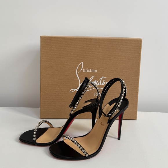 Christian Louboutin So Me Studded Sandals US 8.5  / NEW - Picture 14 of 16